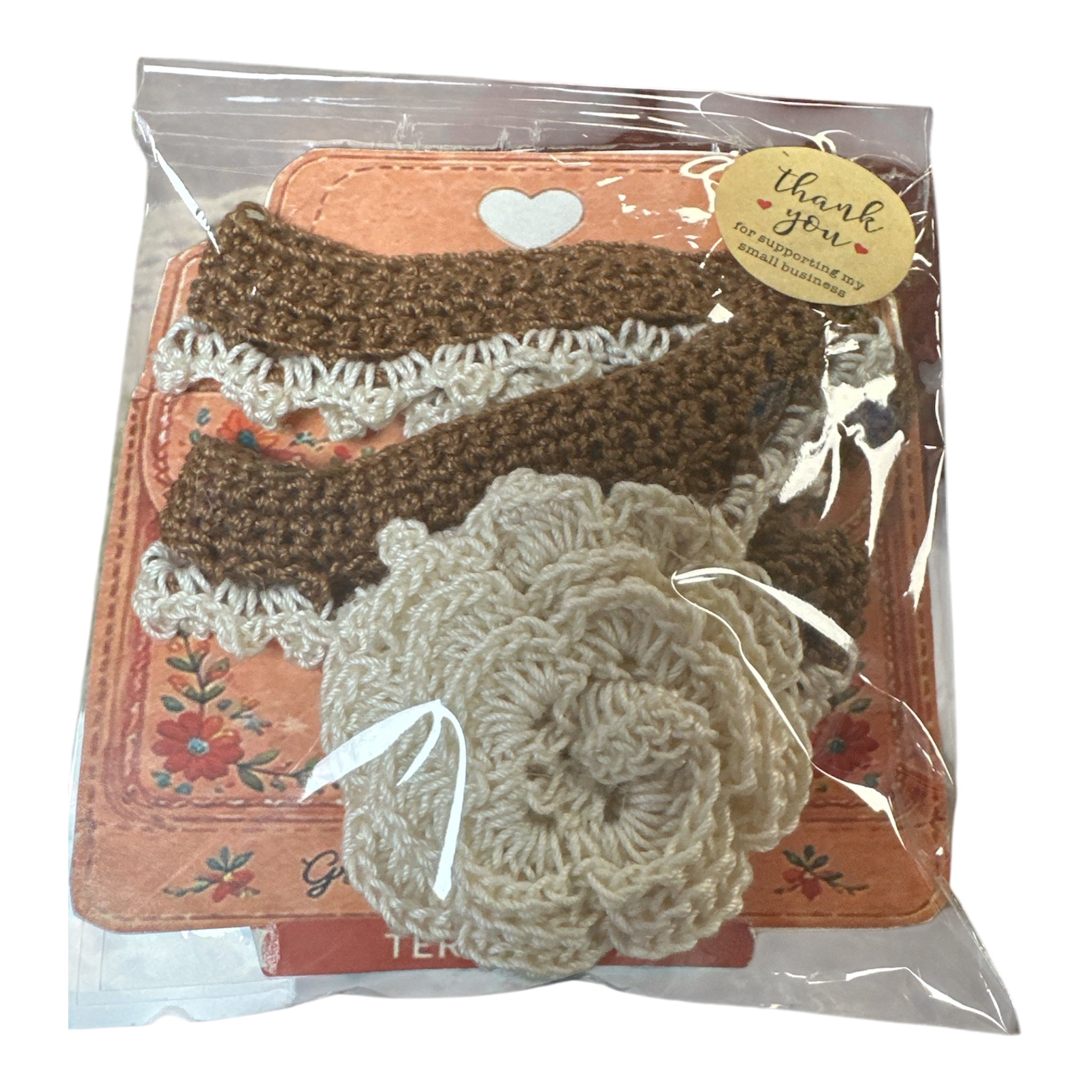 Collar de Crochet Artesanal con flor / Handmade Crochet Flower Necklace