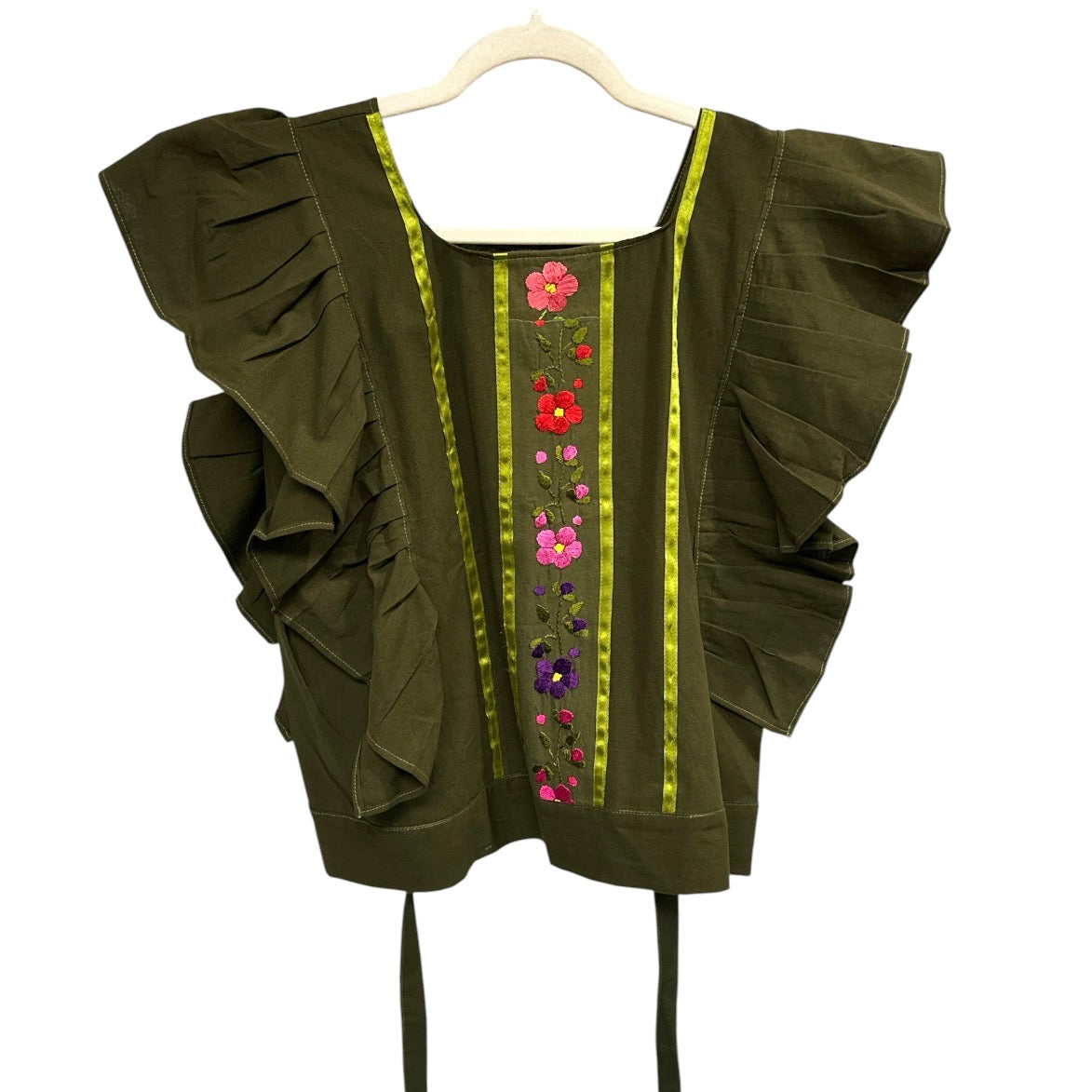 Blusa Angélica Con flores bordadas