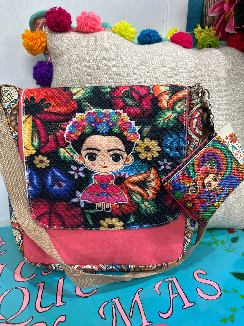 Bolsa Frida con Monedero / Frida Kahlo Bag with Coin Purse