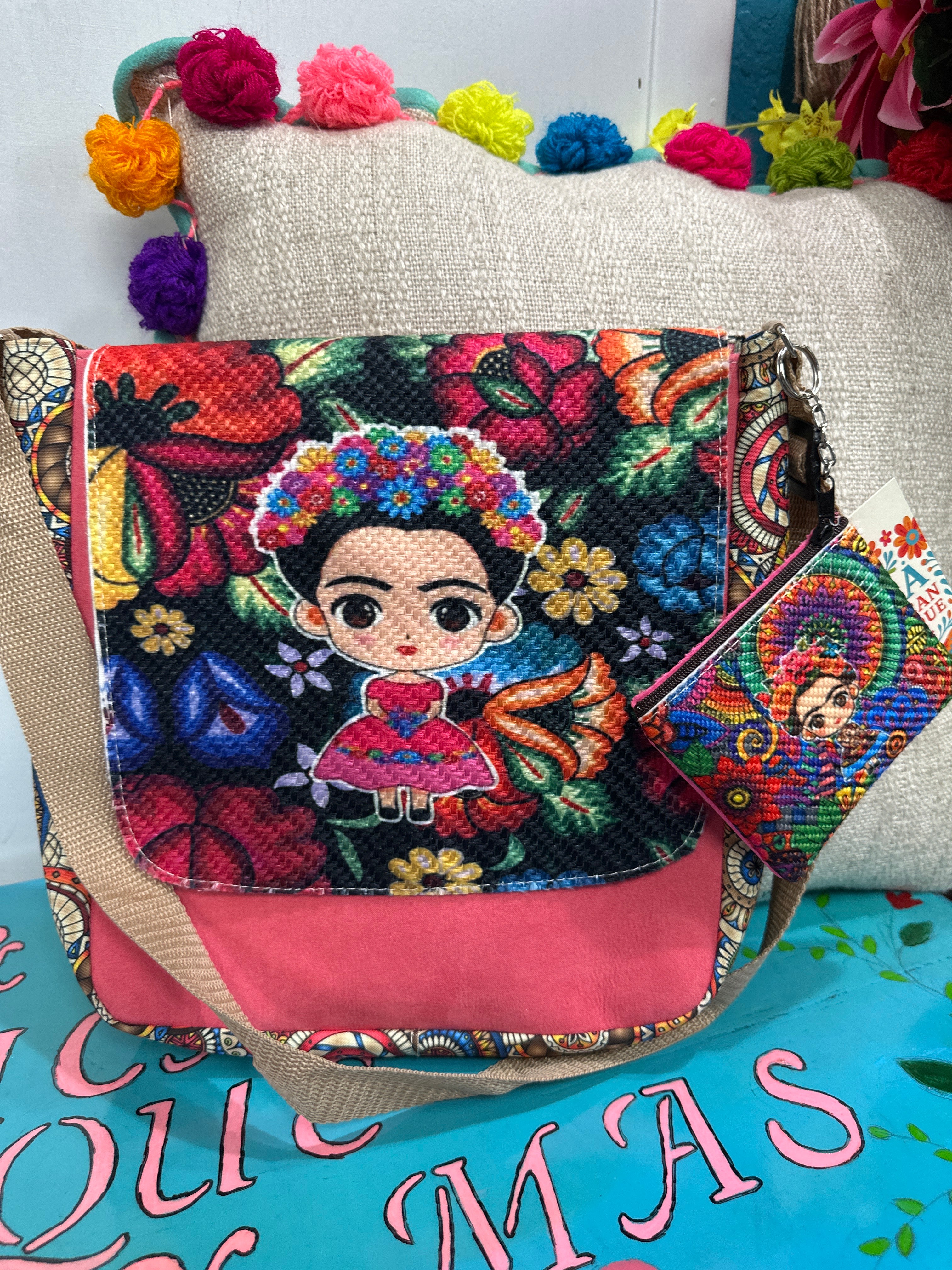 Bolsa Frida con Monedero / Frida Kahlo Bag with Coin Purse