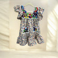 Vestido Artesanal Niña Floral con Bordado Mexicano / Girls' Handcrafted Floral Dress with Mexican Embroidery