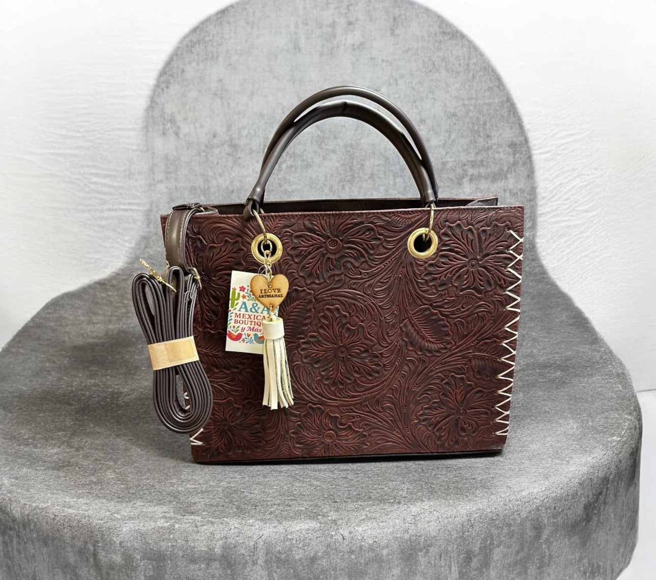 Artisan Leather Bag Set 2-in-1 / Set de Bolsas de Piel Artesanal 2 en 1