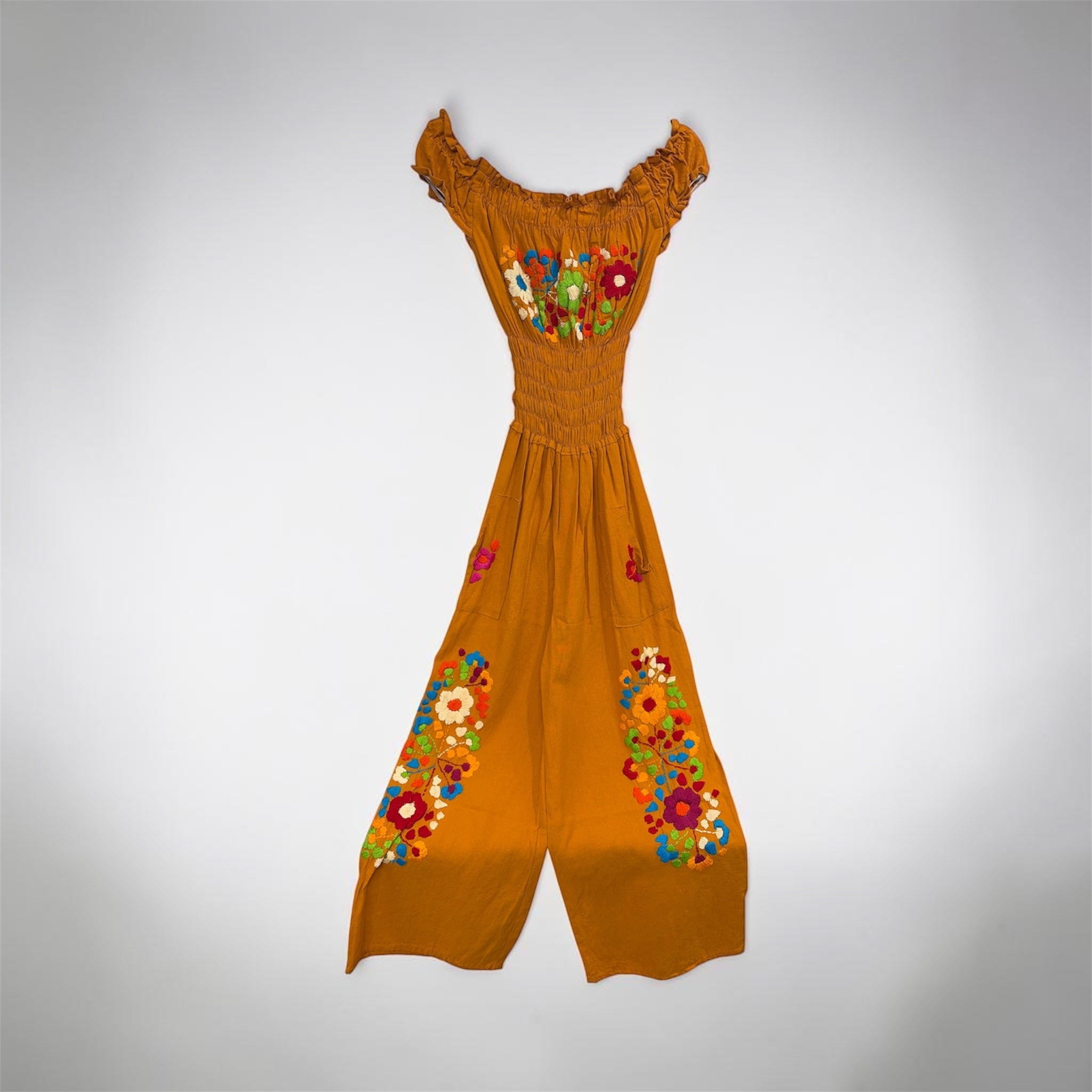 Overol Bordado de Algodón / Embroidered Cotton Overalls