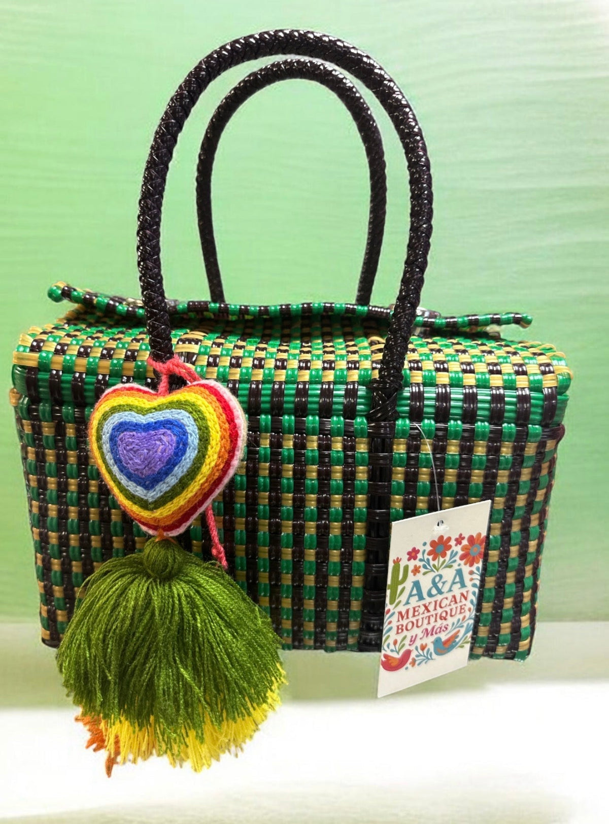 Mexican Woven Lunch Tote Bag | Bolsa Lonchera Tejida Mexicana