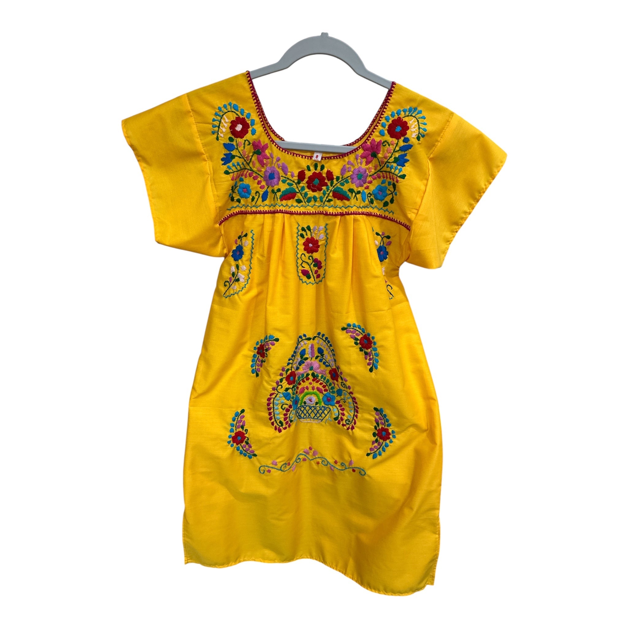 Vestido Mexicano Channel  Bordado para Niña / Girls Mexican Embroidered Dress
