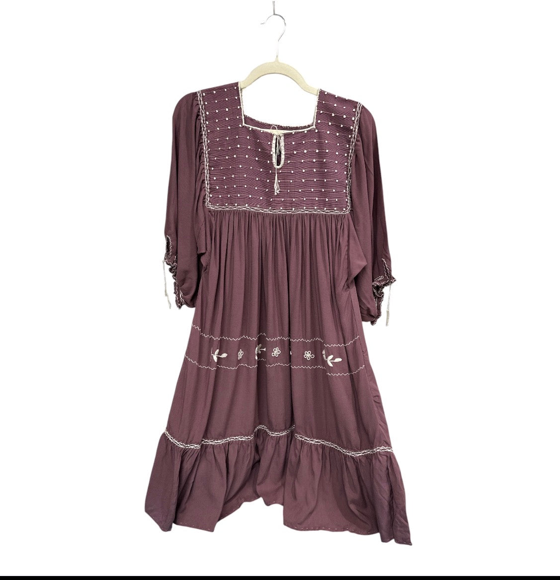 Vestido Artesanal Mexicano Bordado / Mexican Embroidered Peasant Dress