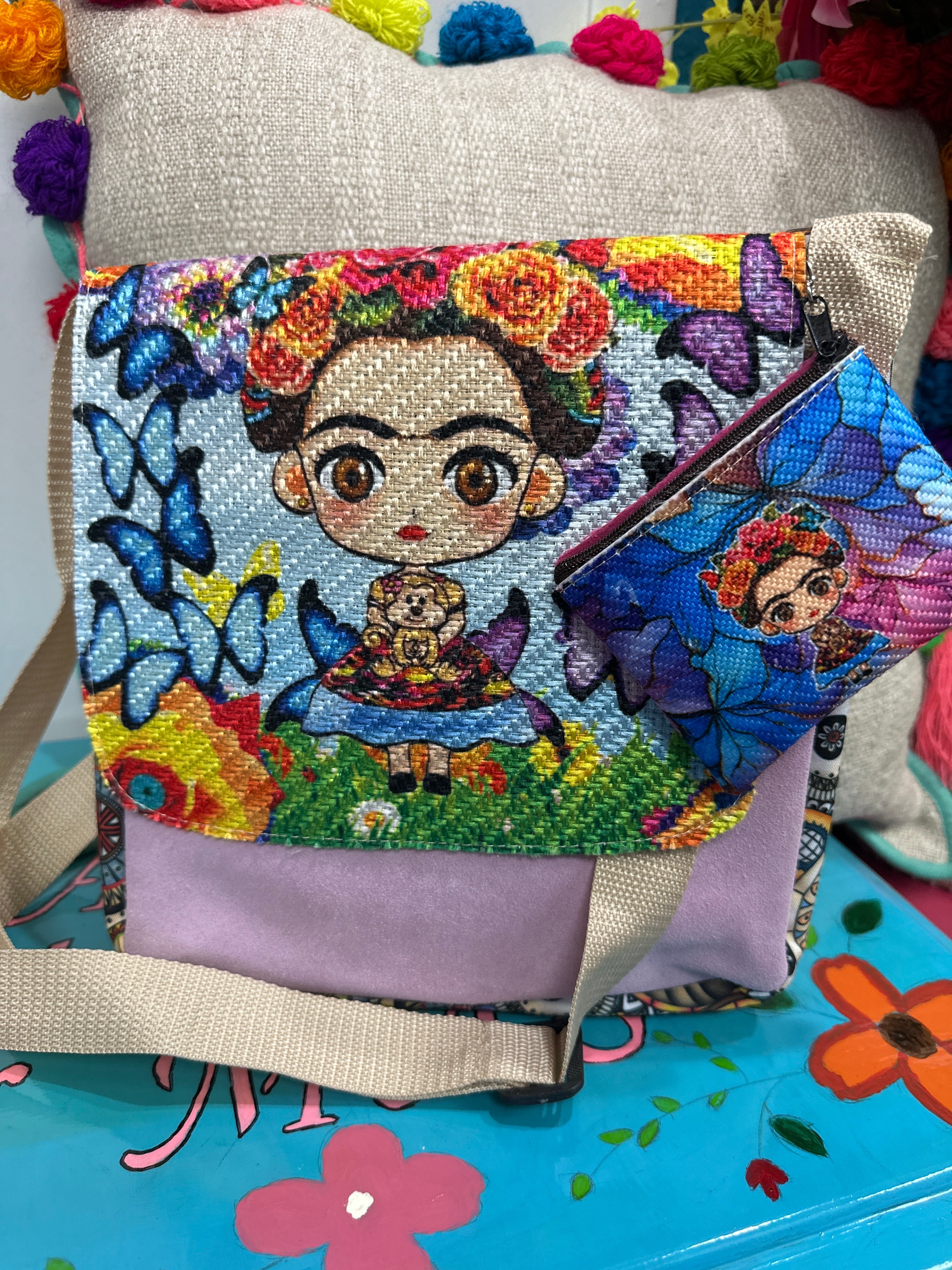 Bolsa Frida con Monedero / Frida Kahlo Bag with Coin Purse
