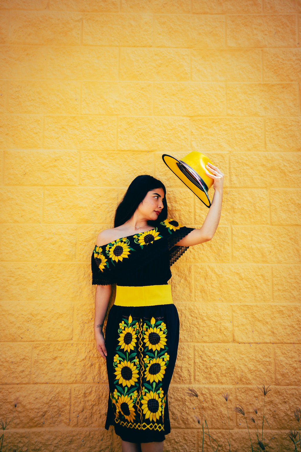 Vestido Campesino Girasol / Mexican Sunflower Peasant Dress