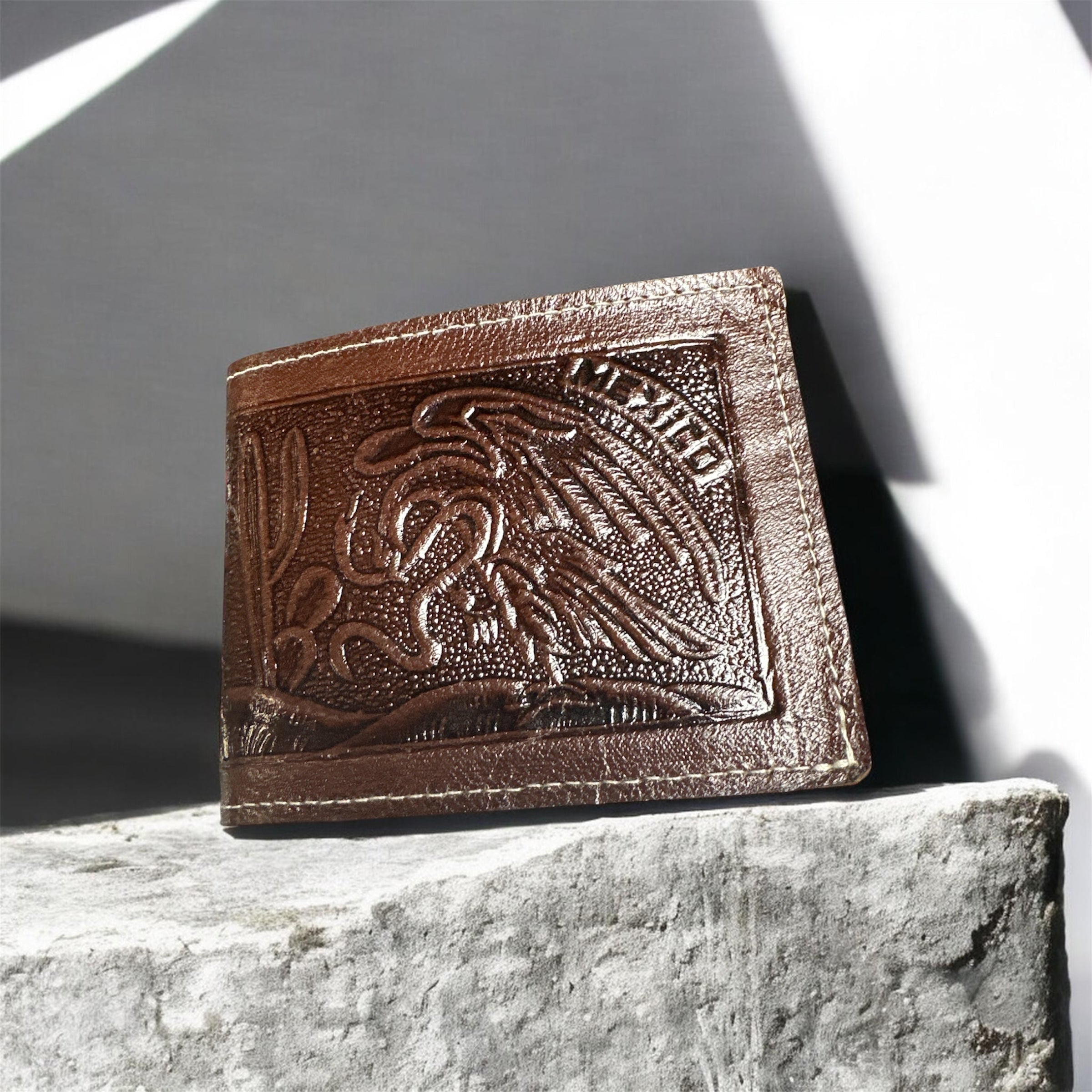 Cartera Artesanal Mexicana de Piel con Caballo / Mexican Leather Horse Wallet