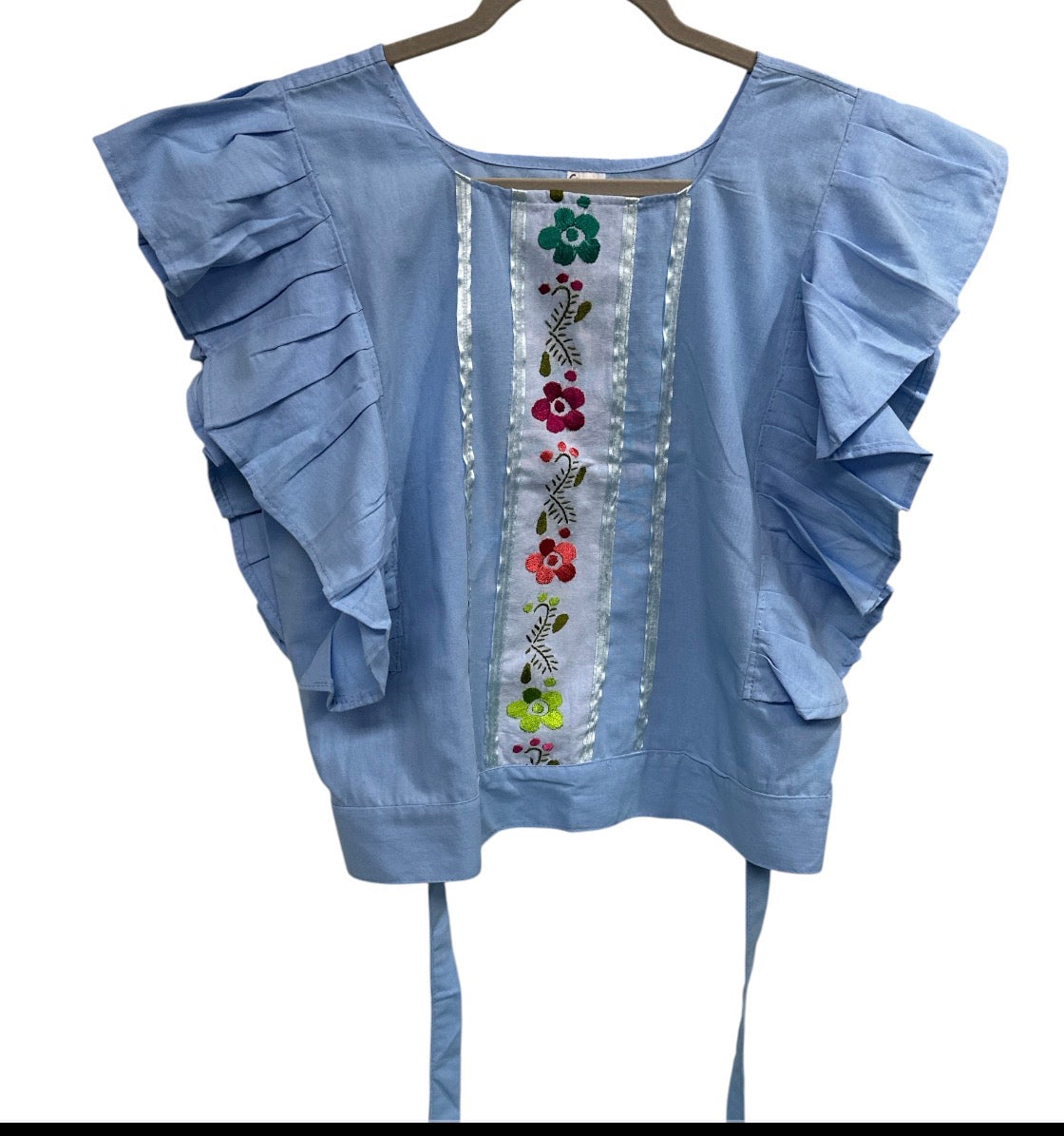 Blusa Angélica Con flores bordadas