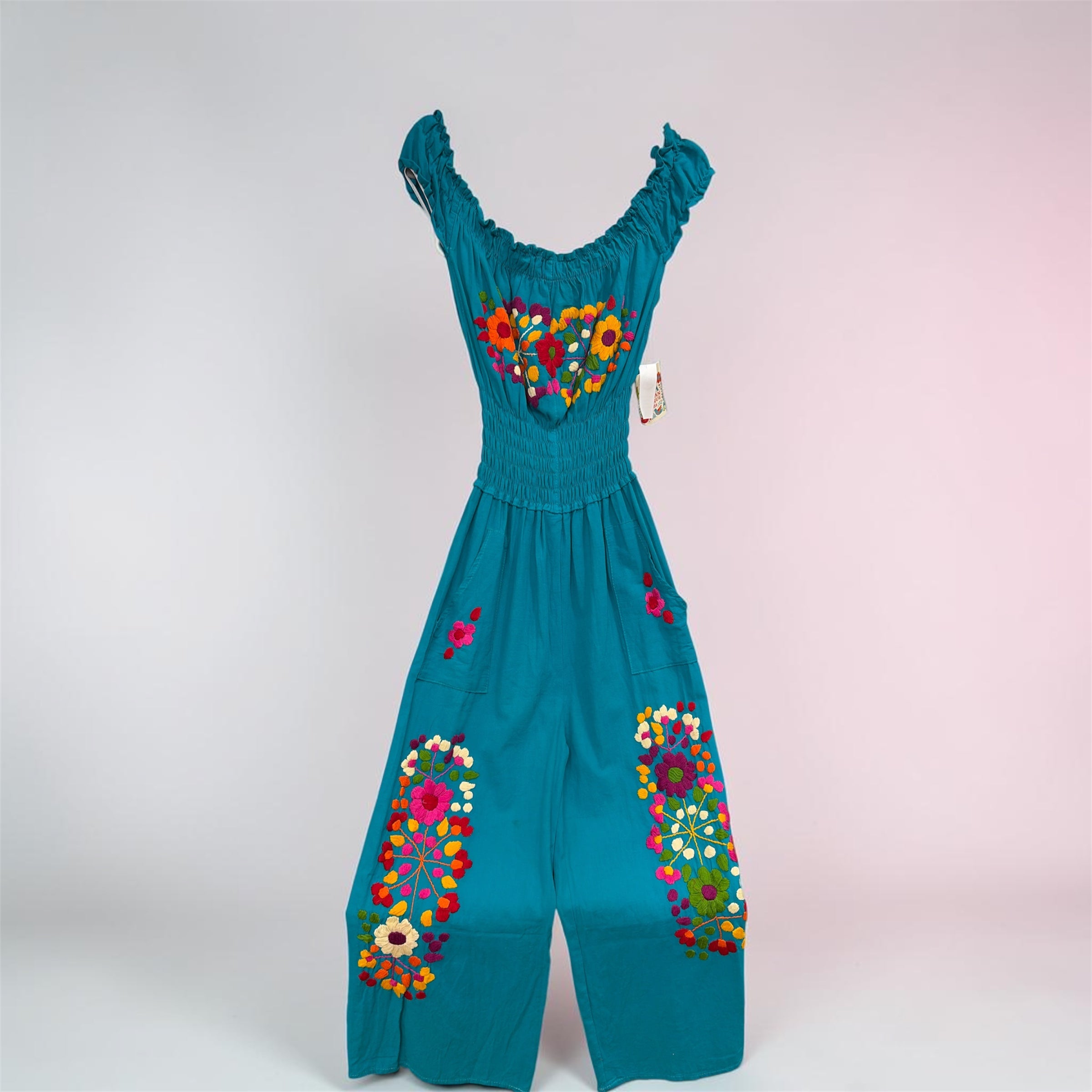 Overol Bordado de Algodón / Embroidered Cotton Overalls