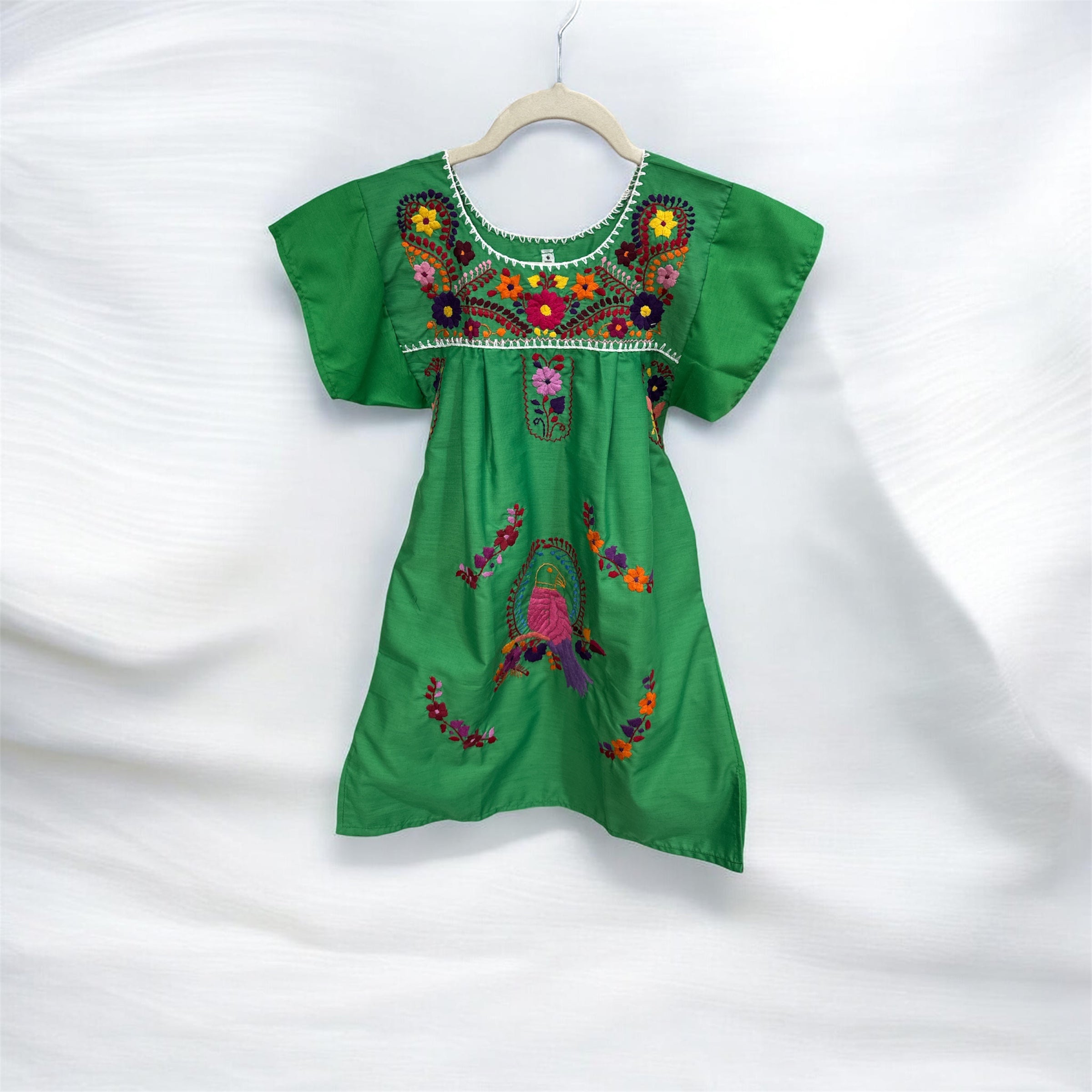 Vestido Mexicano Channel  Bordado para Niña / Girls Mexican Embroidered Dress