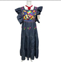Vestido Mezclilla Bordado a Mano