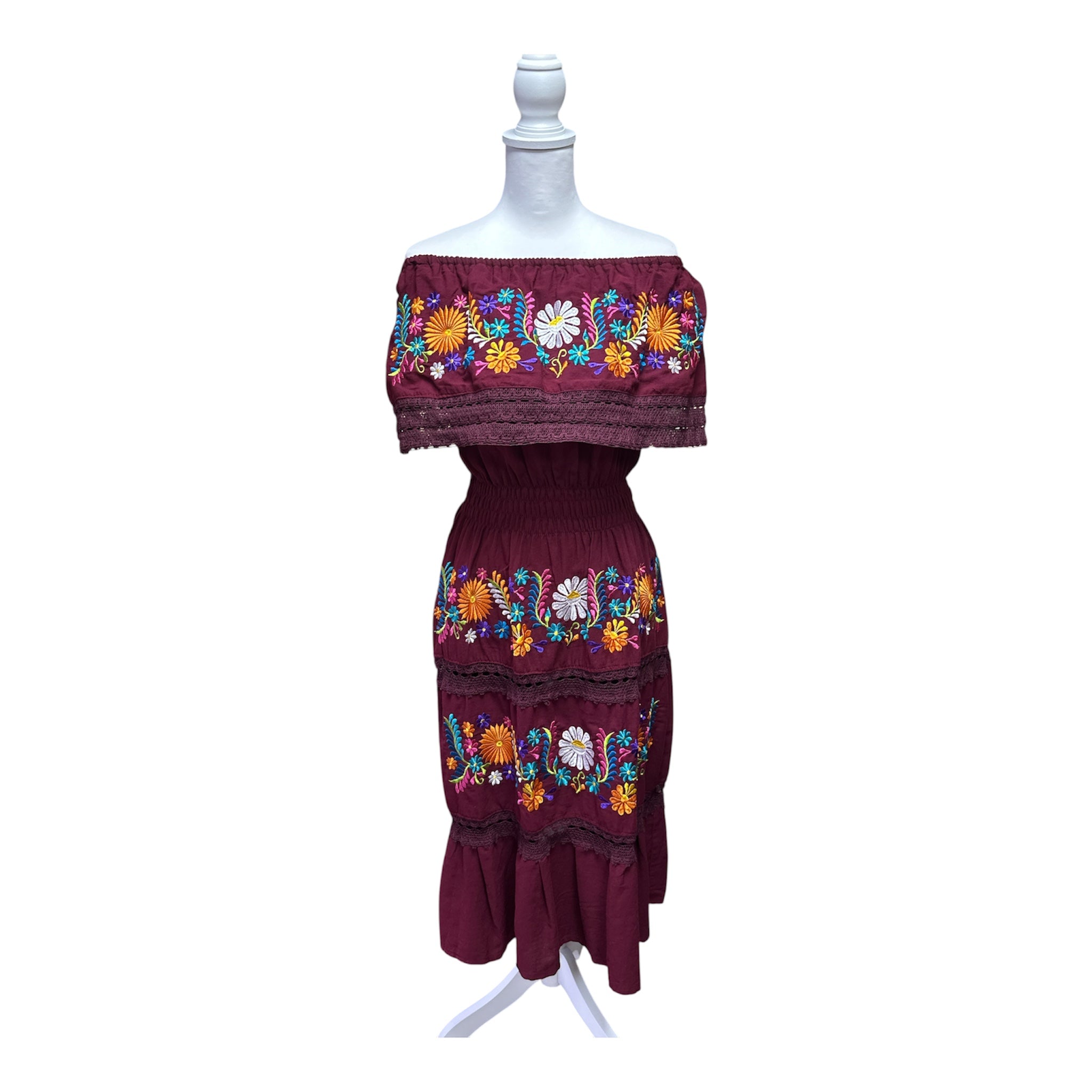 Vestido Campesino Bordado