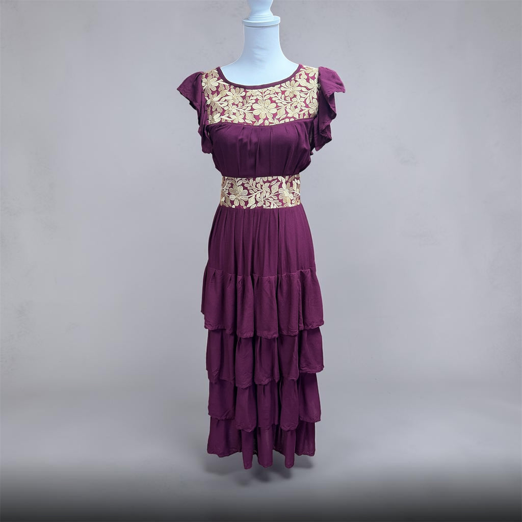 Vestido con olan/ Mexican Tiered Ruffle Dress