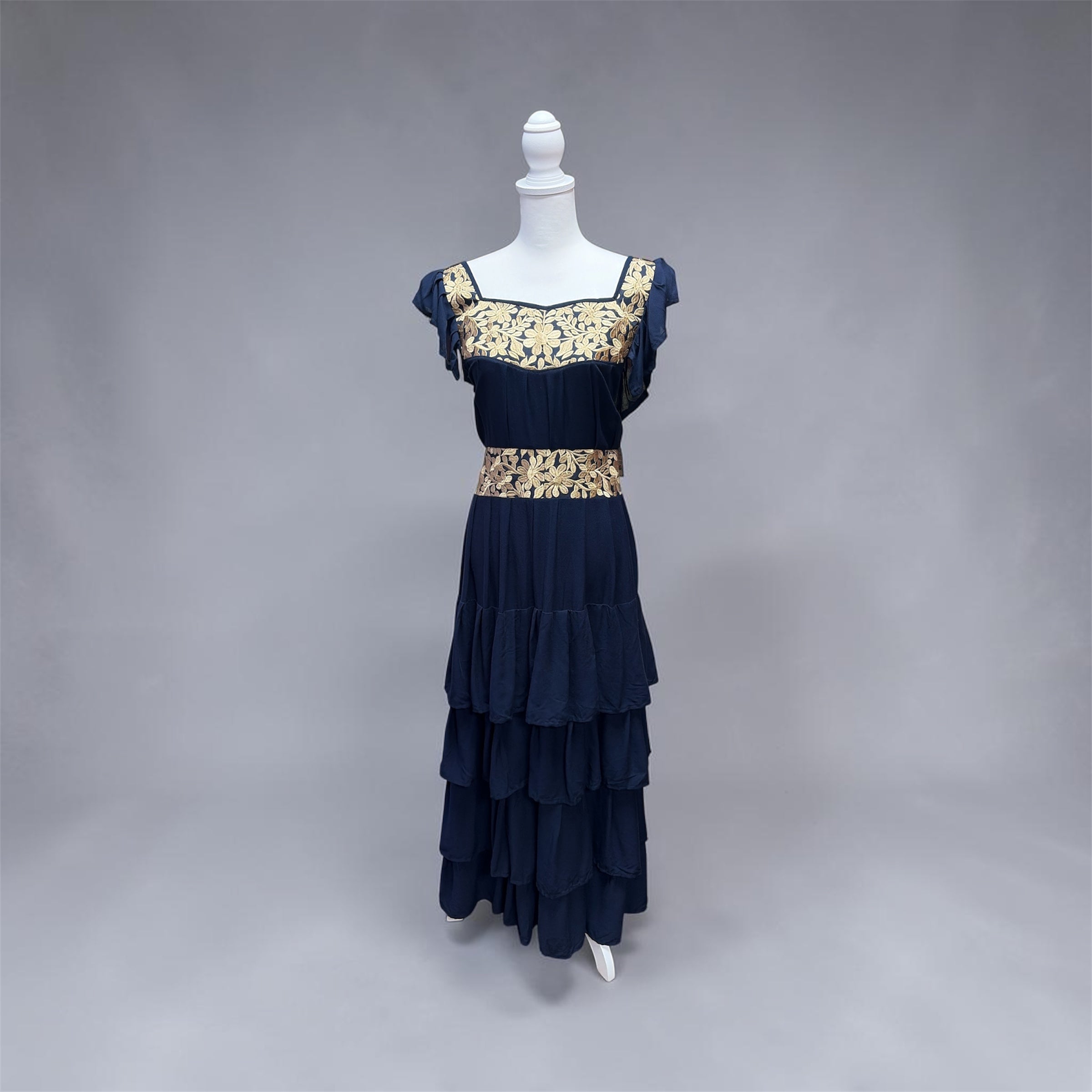 Vestido con olan/ Mexican Tiered Ruffle Dress