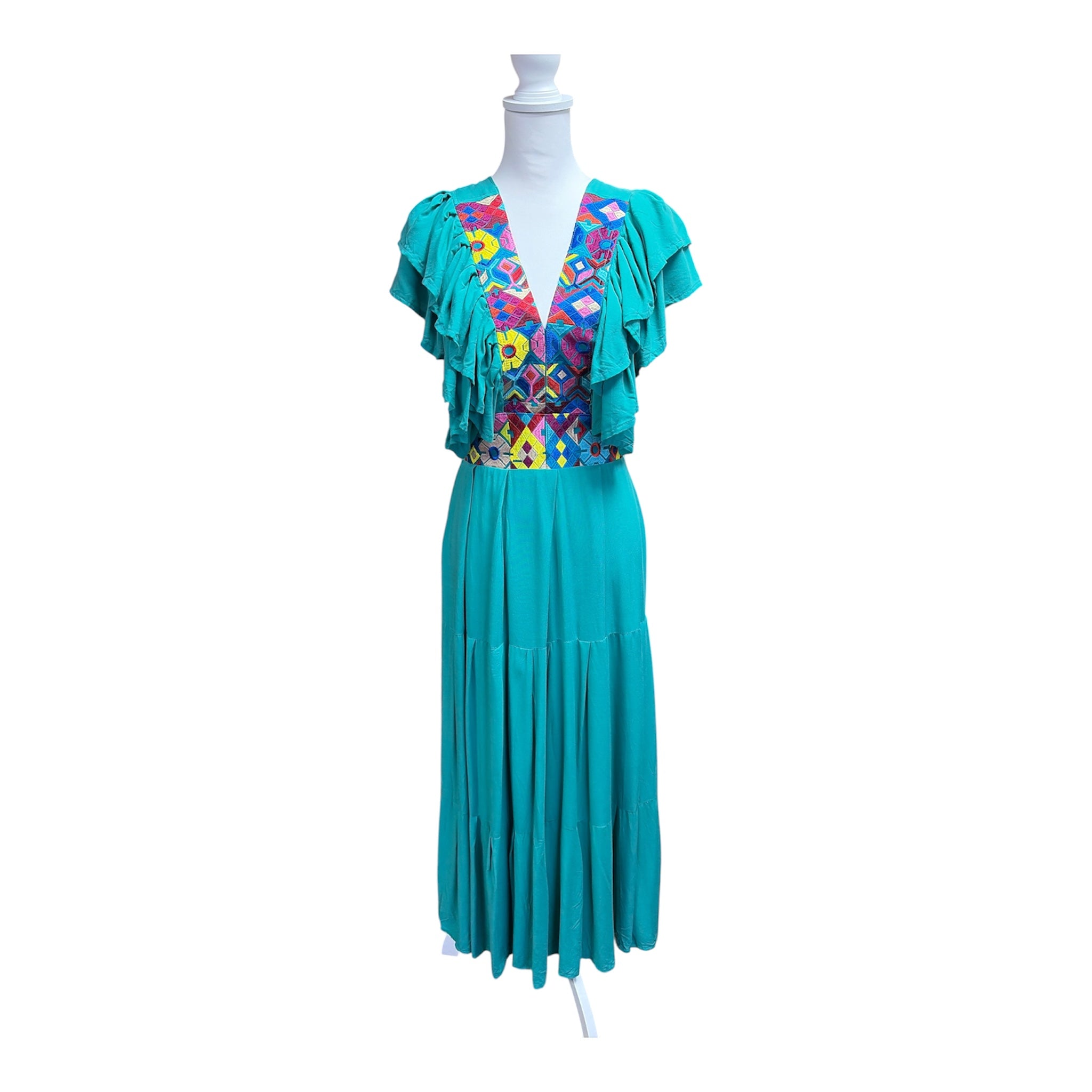 Vestido con Olán / Mexican Flounce Sleeve Dress