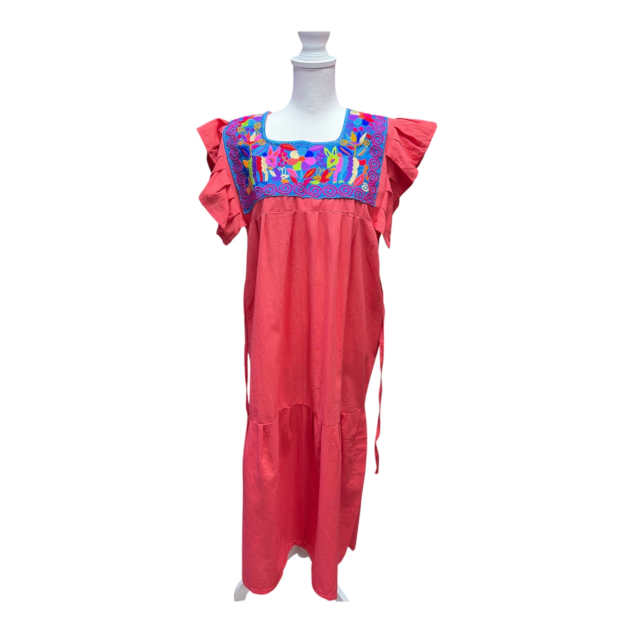 Vestido Manta con Cordón / Mexican Tie-Back Manta Dress