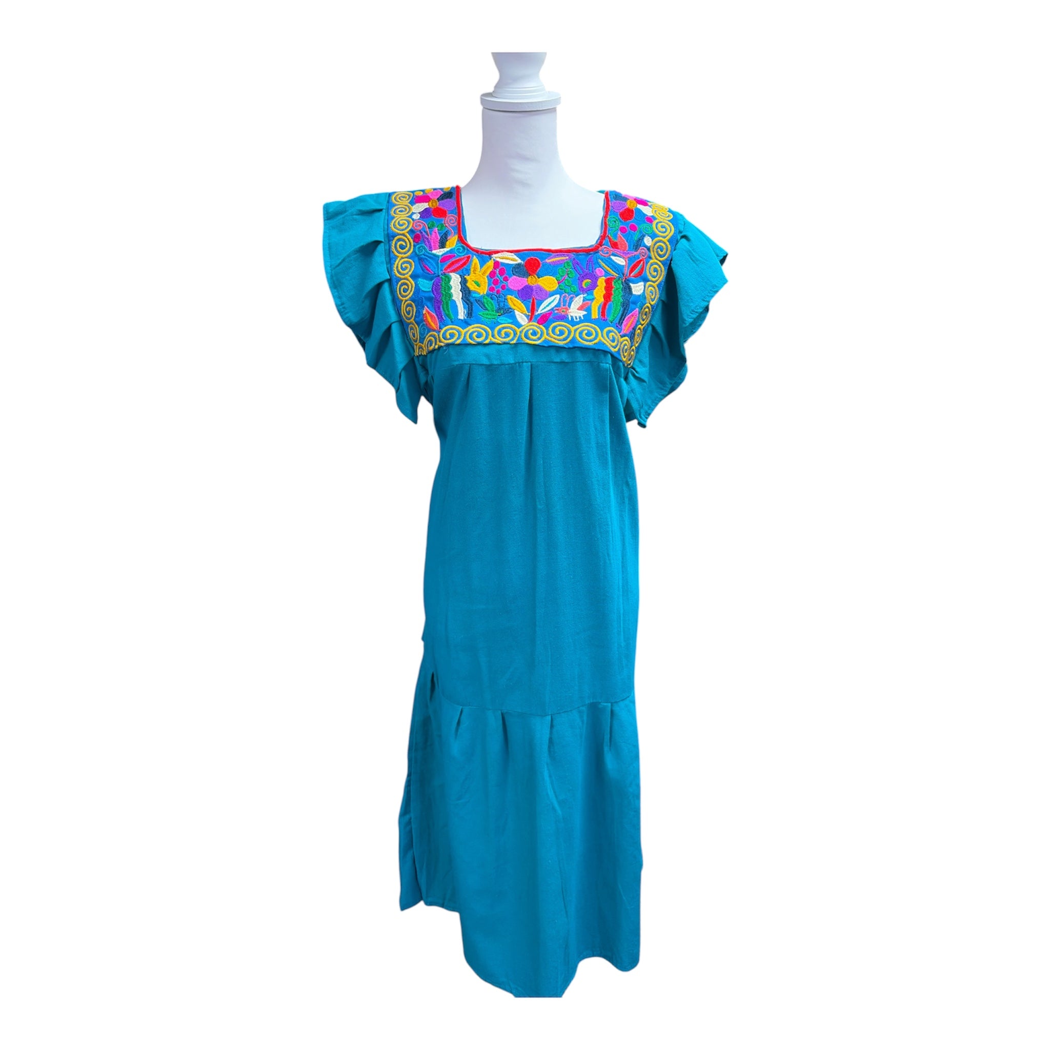 Vestido Manta con Cordón / Mexican Tie-Back Manta Dress