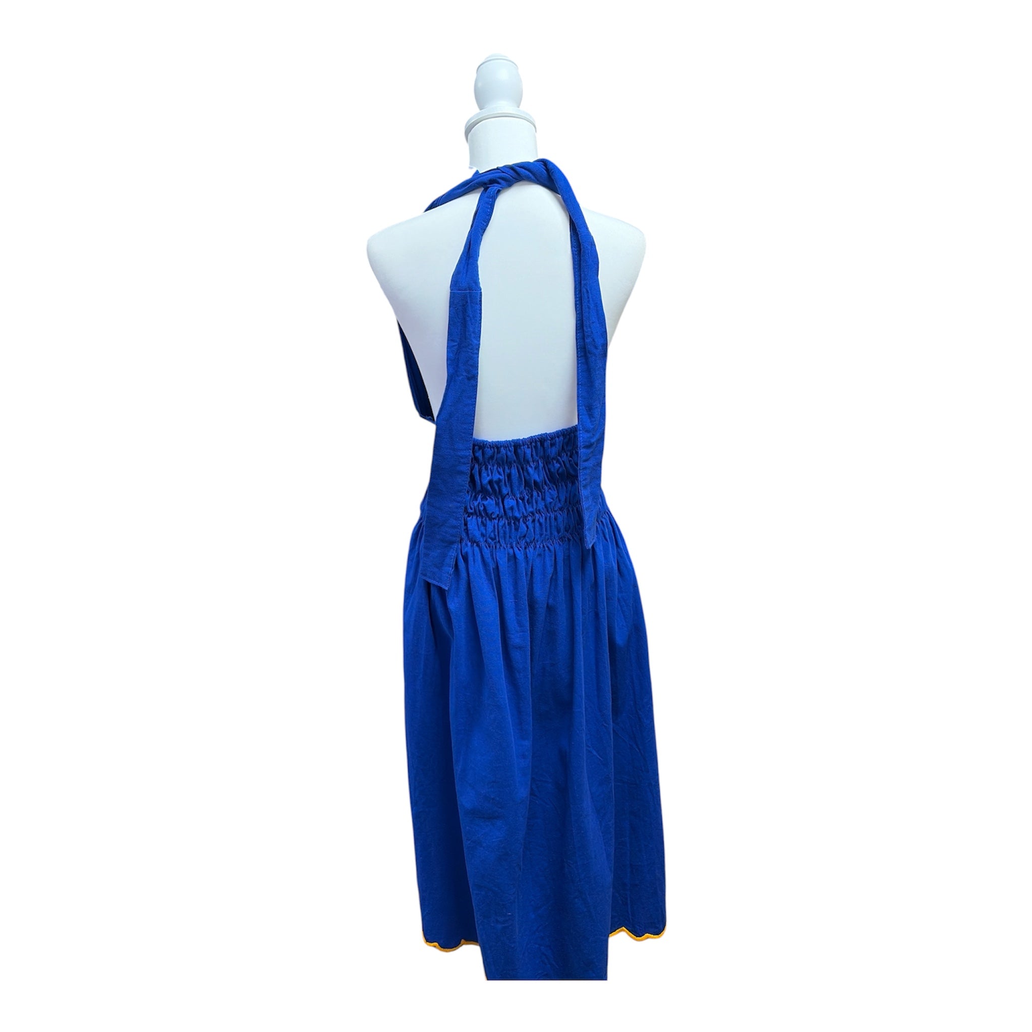 Vestido Manta de Cuello Alto / Mexican High-Neck Manta Slit Dress