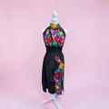 Vestido Manta de Cuello Alto / Mexican High-Neck Manta Slit Dress