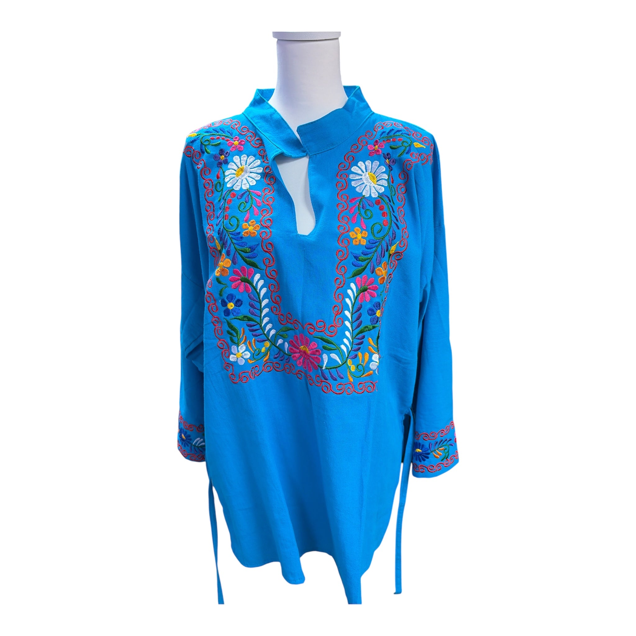 Blusa Bordada Manga 3/4 / Mexican Embroidered 3/4 Sleeve Blouse