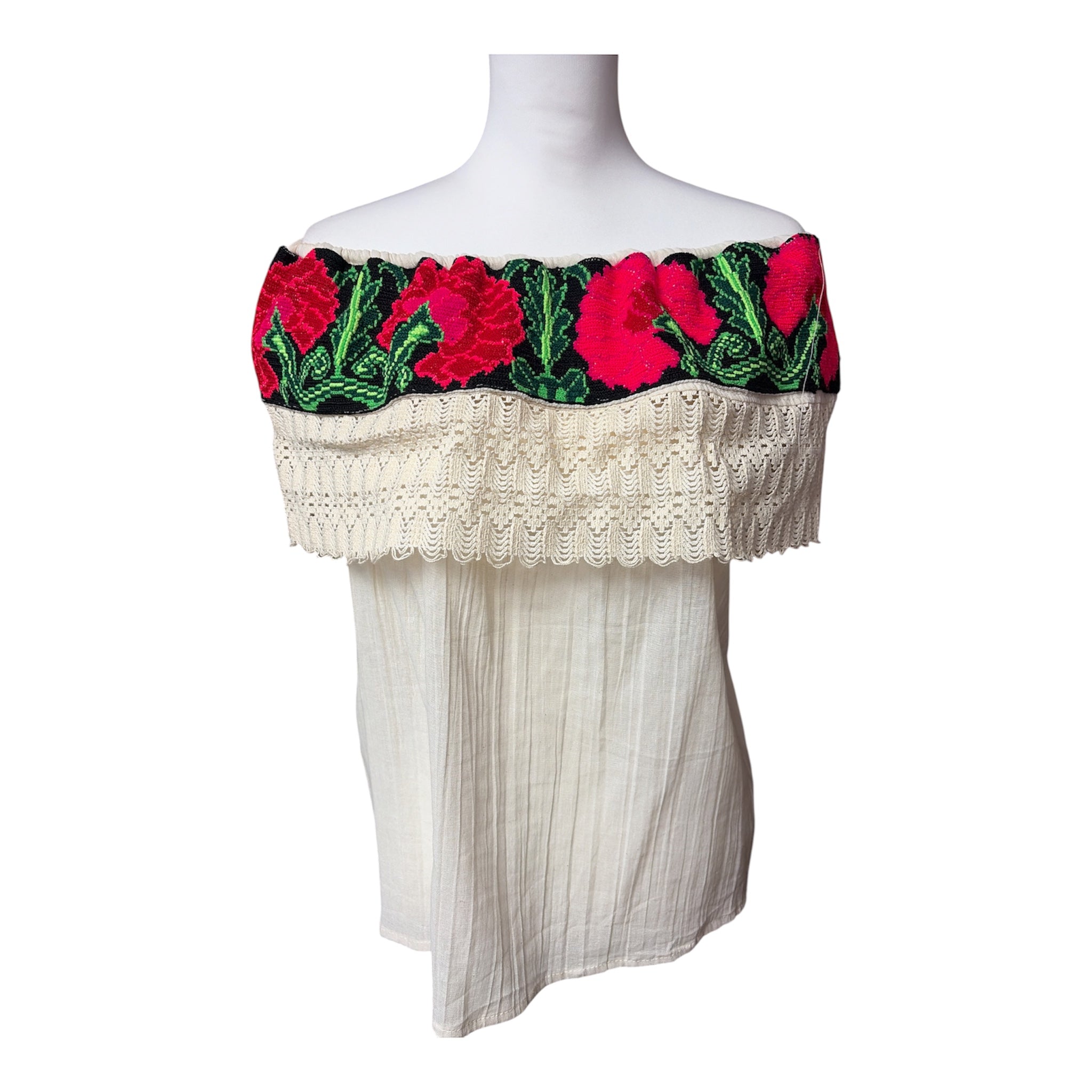 Blusa Campesina Punto de Cruz / Mexican Cross-Stitch Peasant Blouse