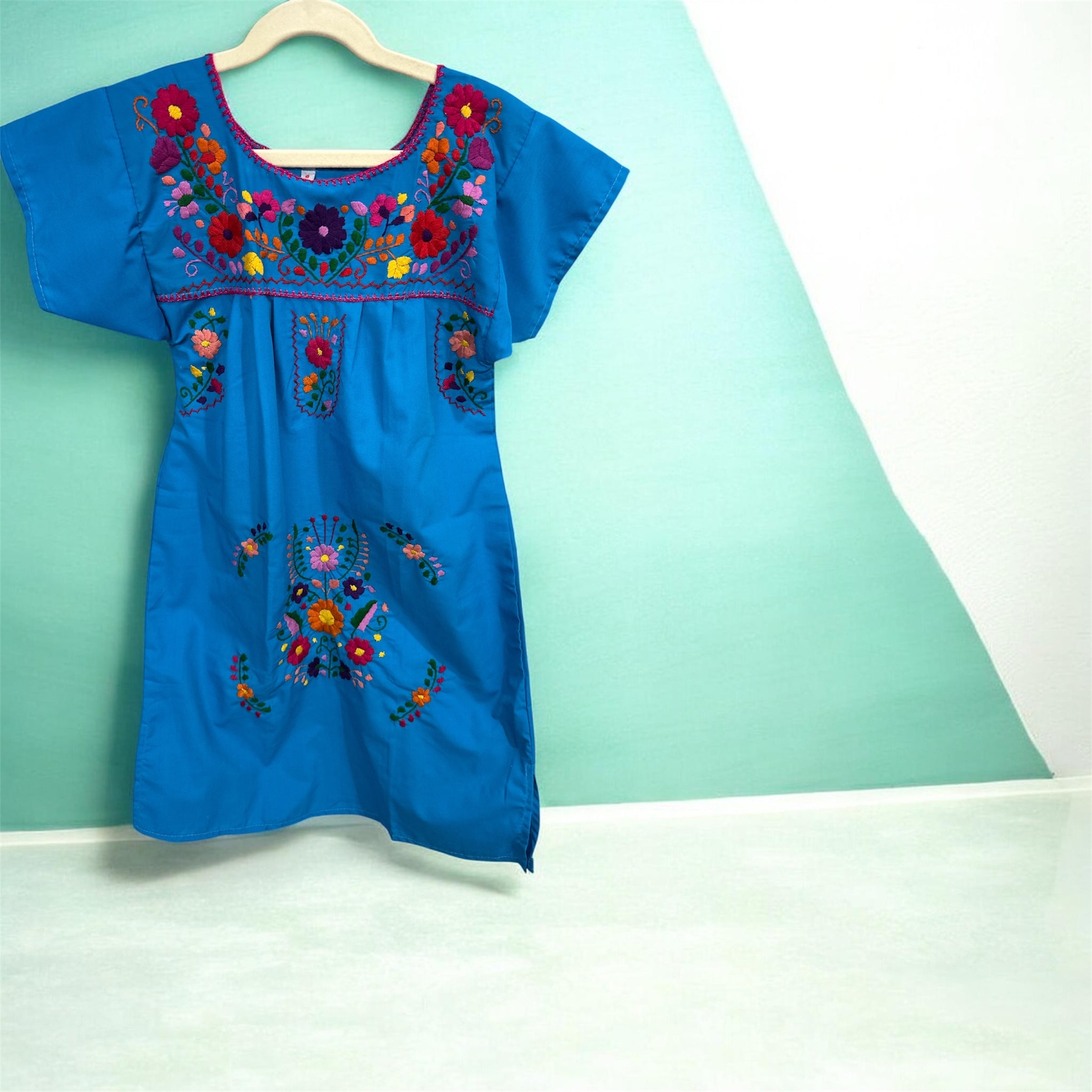 Vestido Mexicano Channel  Bordado para Niña / Girls Mexican Embroidered Dress