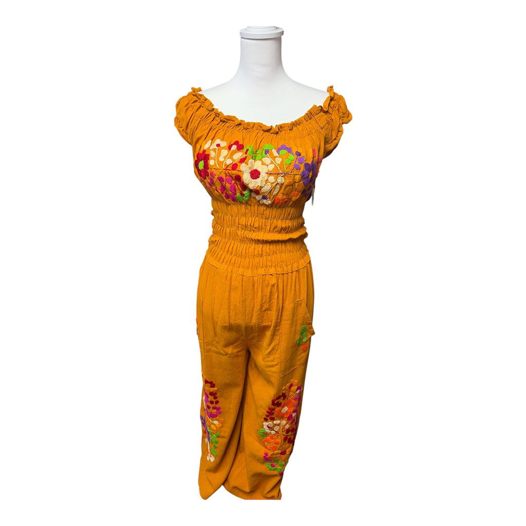 Overol Bordado de Algodón / Embroidered Cotton Overalls