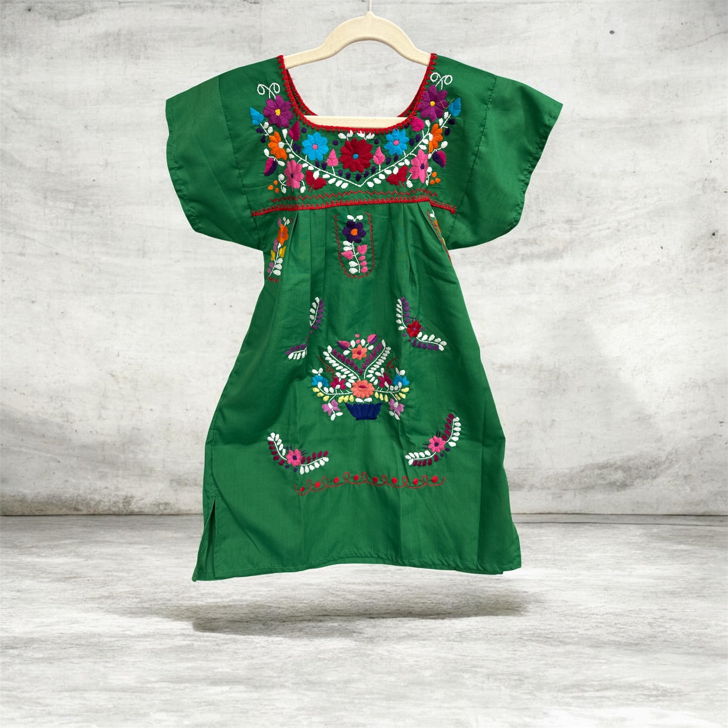 Vestido Mexicano Channel  Bordado para Niña / Girls Mexican Embroidered Dress