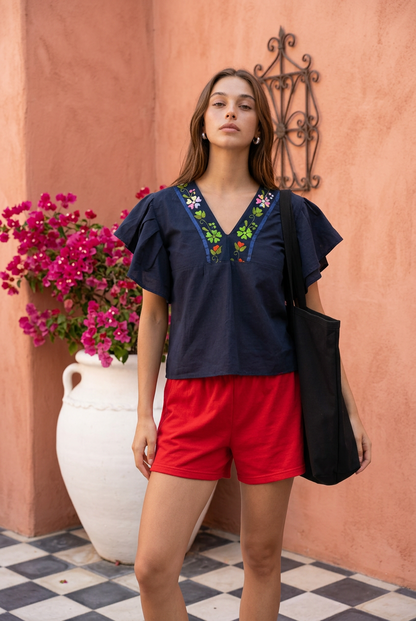 Blusa Bordado Cuello - A&A Mexican Boutique