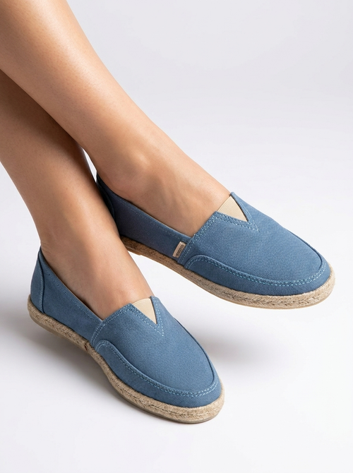 Blue Flat Handmade Espadrilles | A&A Mexican Boutique