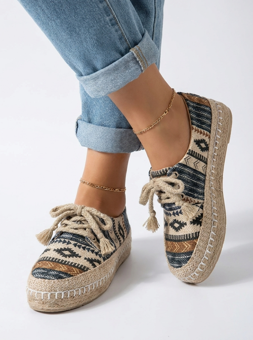 Graphic Design High Espadrilles | A&A Mexican Boutique