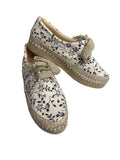 Alpargatas Altas Blancas Floral / White Floral Navy Espadrilles