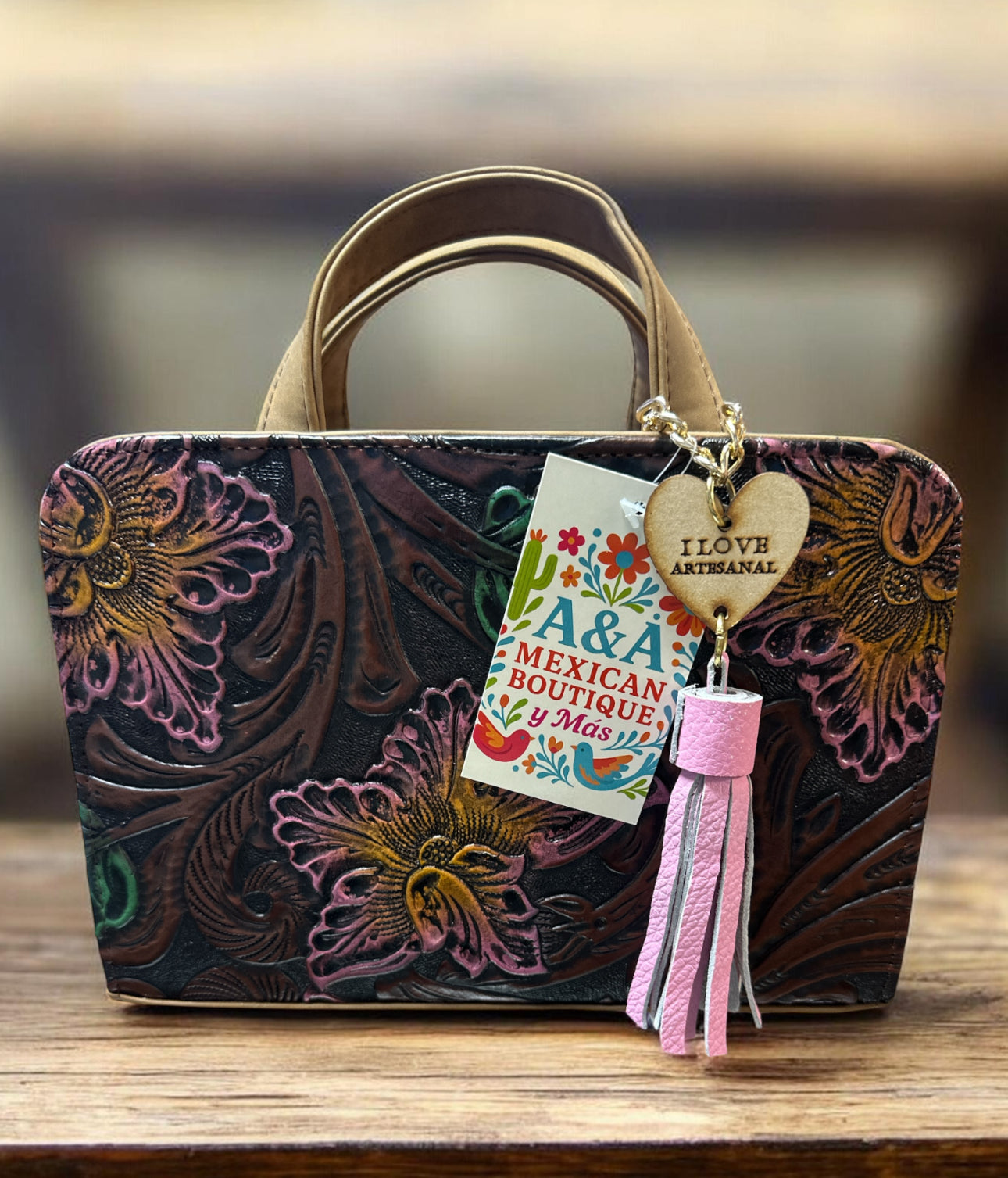 Bolsa Artesanal de Piel con Tirante / Artisan Leather Shoulder Bag