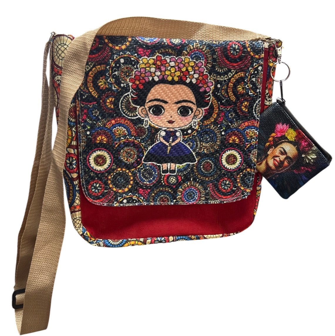 Bolsa Frida con Monedero / Frida Kahlo Bag with Coin Purse