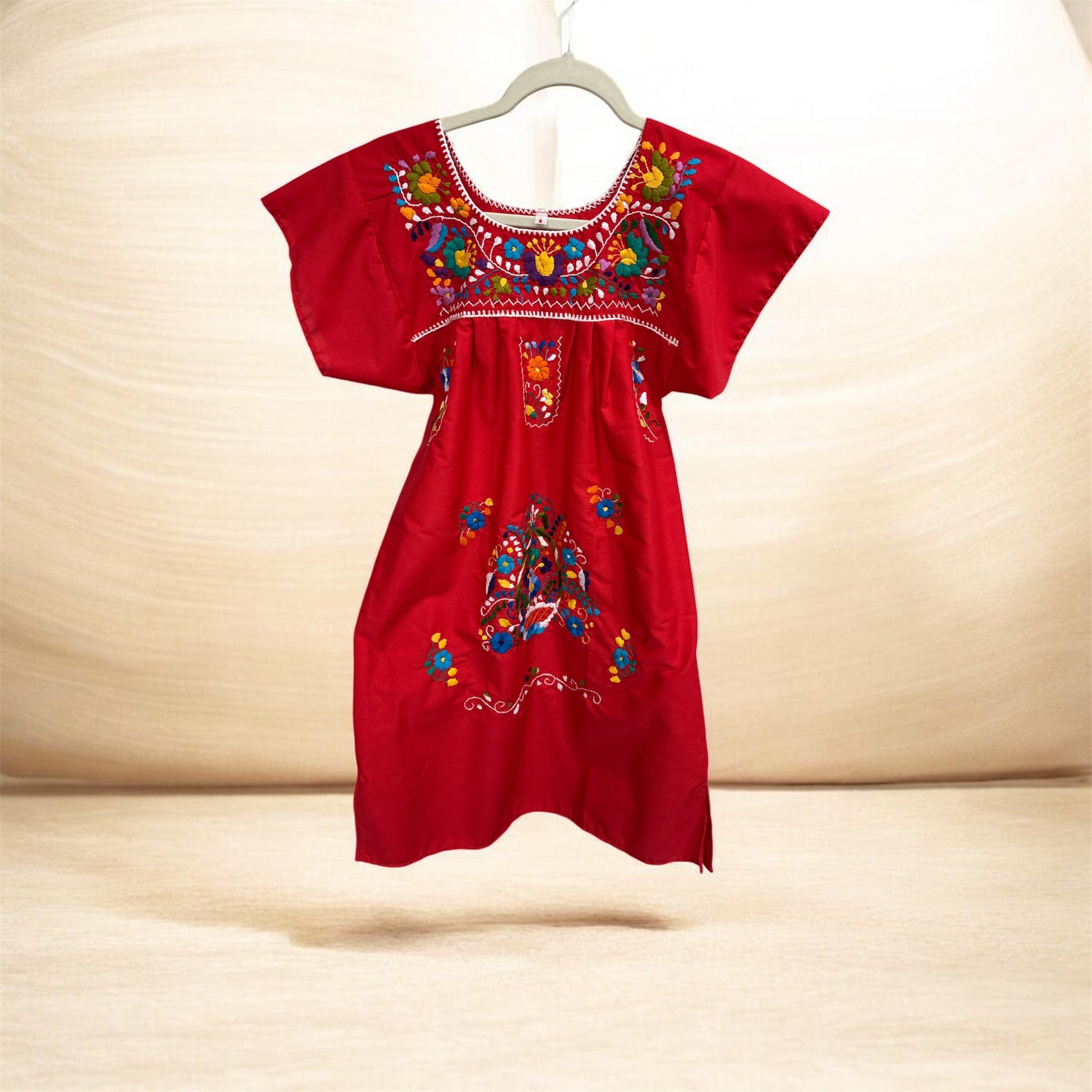 Vestido Mexicano Channel  Bordado para Niña / Girls Mexican Embroidered Dress
